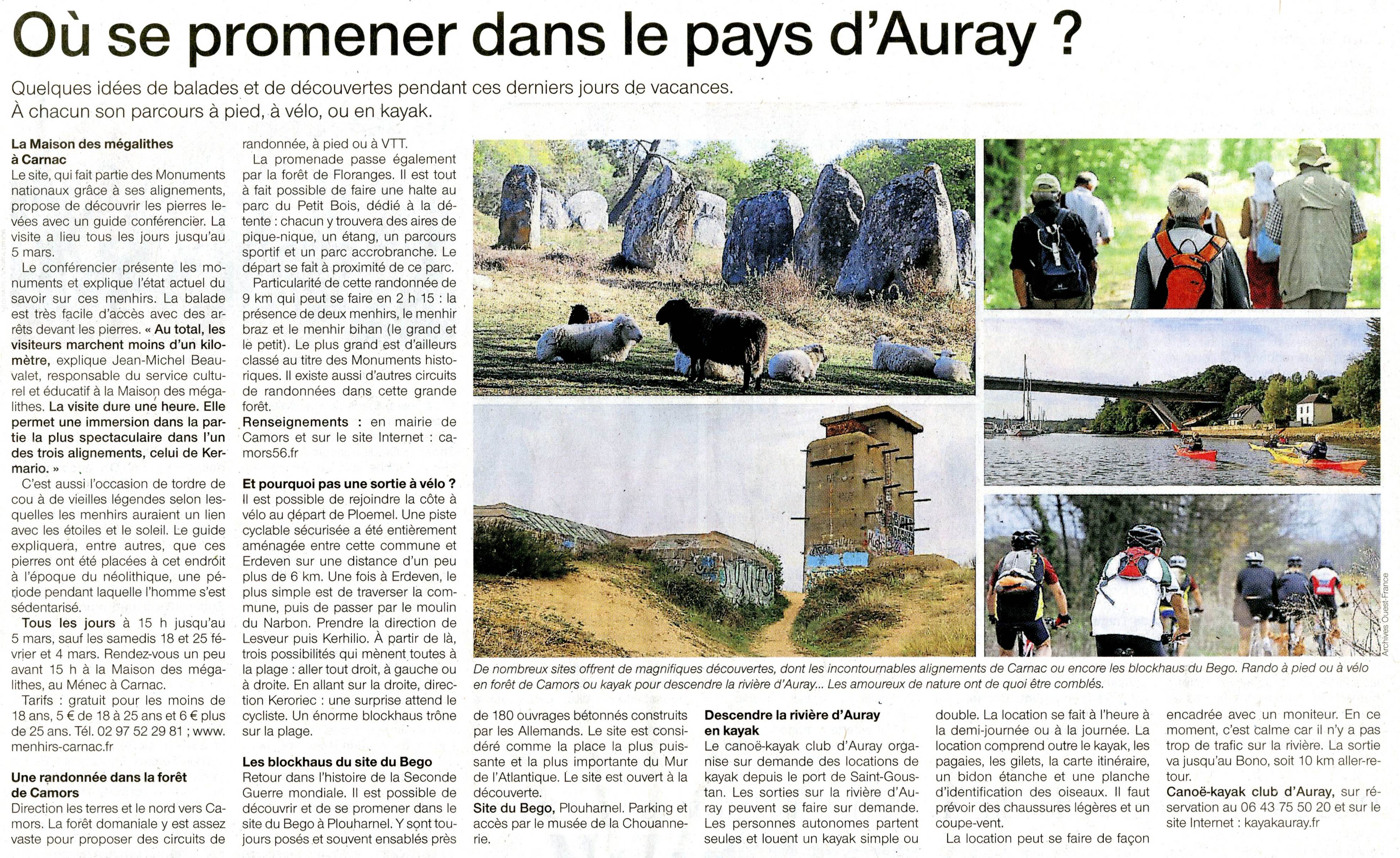 Où se promener dans le pays d'Auray ?