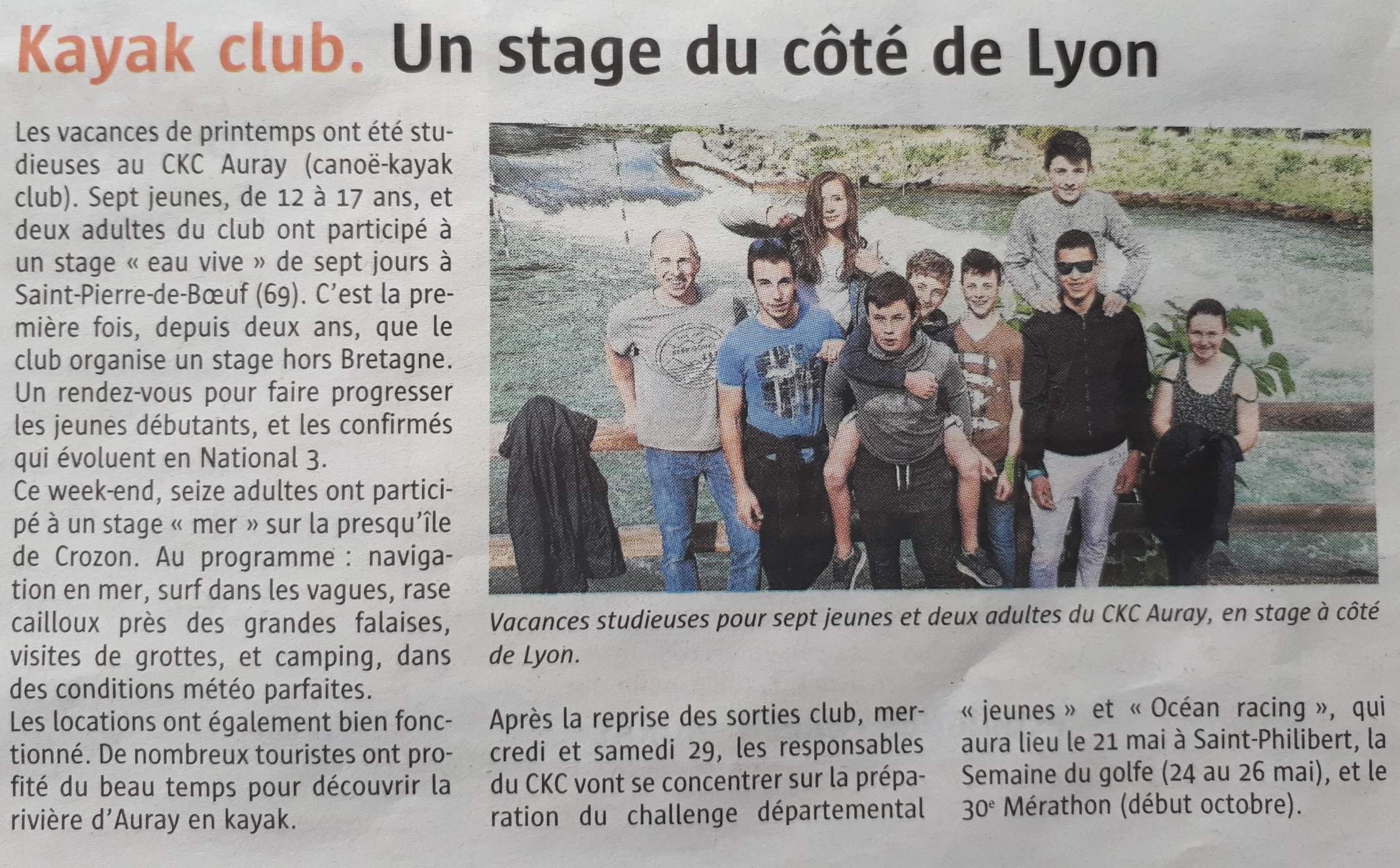 Un stage du côté de Lyon